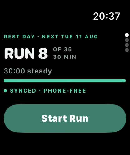 Watch home after a reshuffle: rest day, next run Tuesday